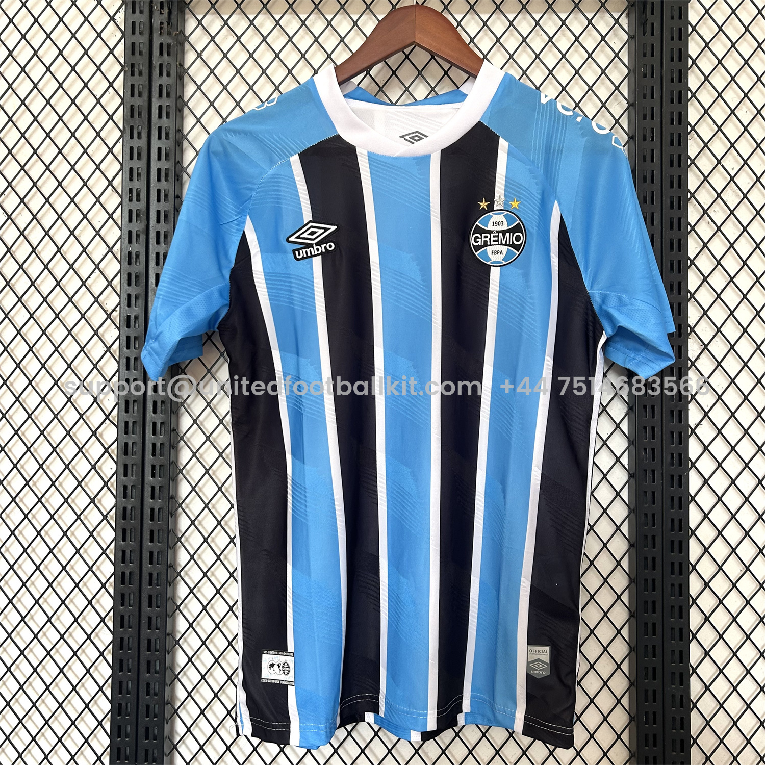 Unitedfootballkit.com | Gremio 25-26 Home Jersey - Fans Version -Customize Name, Number and Patch | Worldwide Shipping