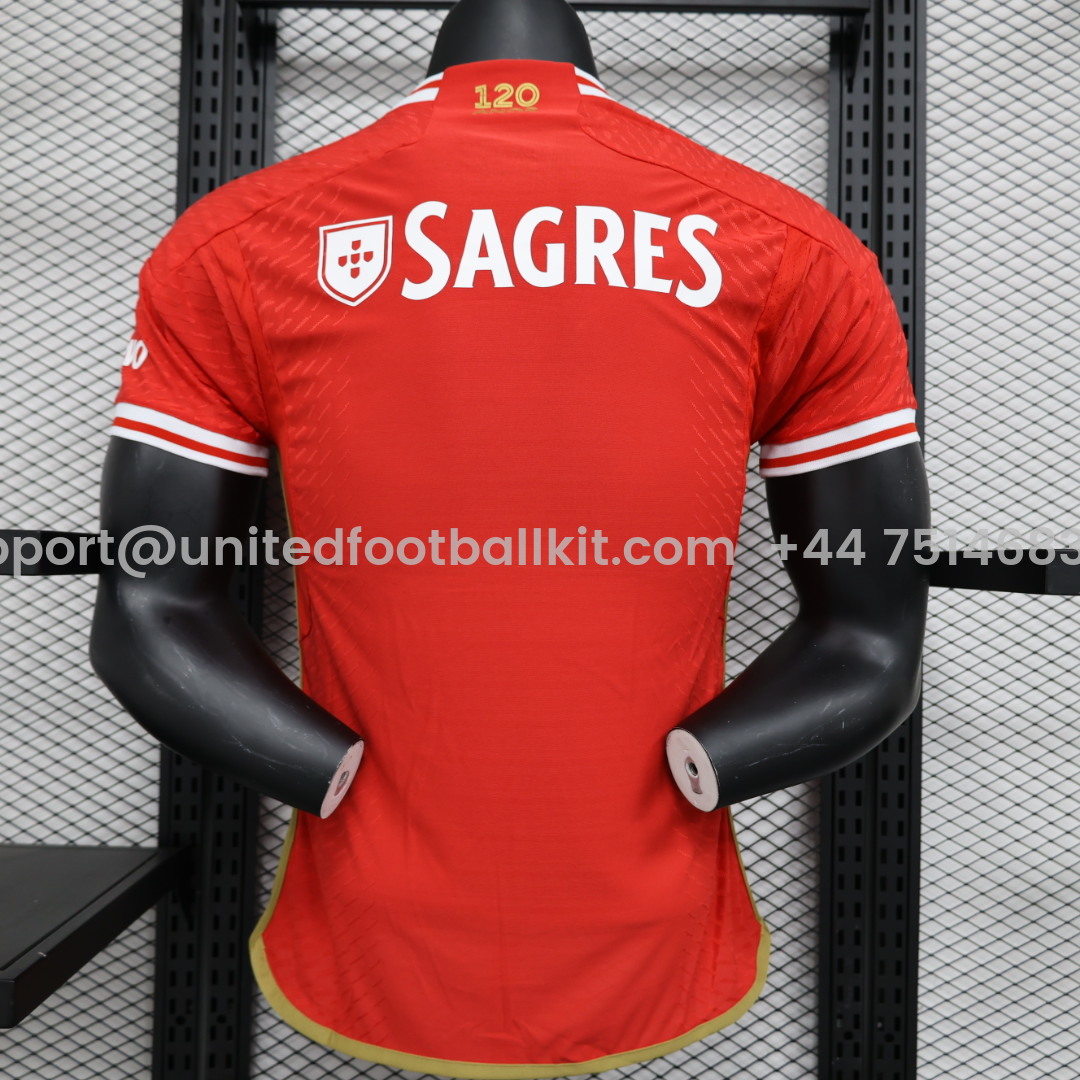 Unitedfootballkit.com | Benfica 23-24 Home Stadium Jersey - Player Version -Customize Name, Number and Patch | Worldwide Shipping