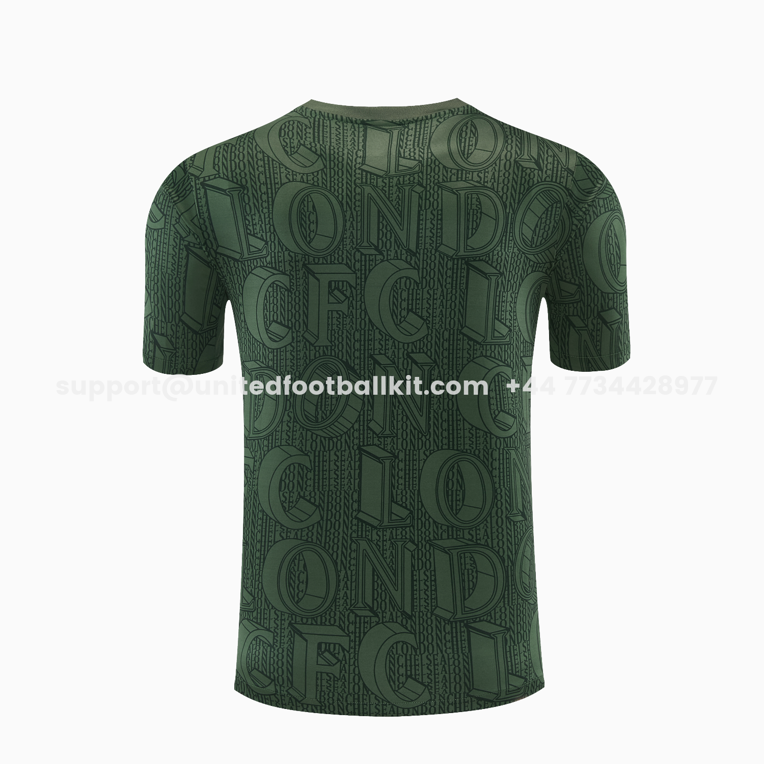 Unitedfootballkit.com | C.H.E.L.S.E.A 25-26 Short-Sleeve Training Set - Dark Green Top & Dark Green Pants -Customize Name, Number and Patch | Worldwide Shipping