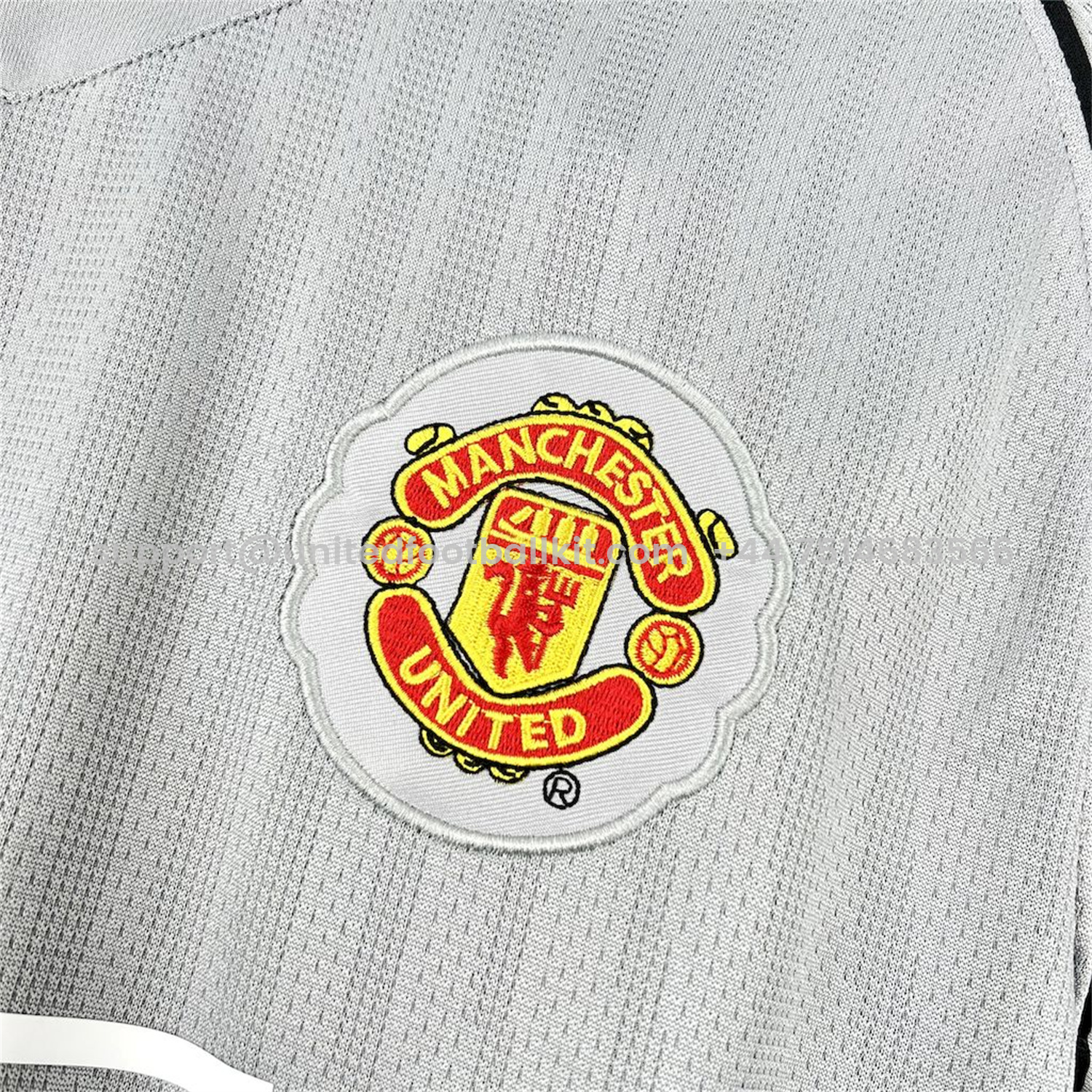 Unitedfootballkit.com | Retro Manchester United 2007-08 Grey Goalkeeper Long Sleeves Jersey -Customize Name, Number and Patch | Worldwide Shipping