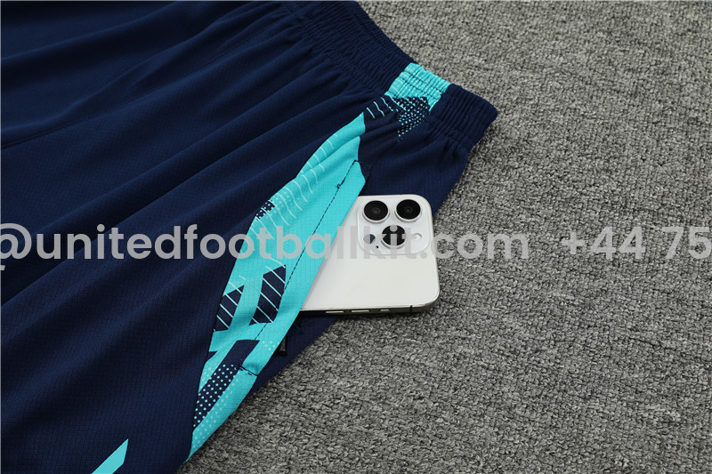 Unitedfootballkit.com | Arsenal 24-25 Short-Sleeve Training Set - Deep Blue -Customize Name, Number and Patch | Worldwide Shipping