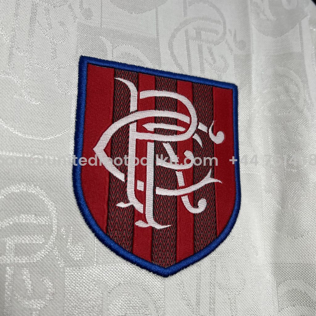 Unitedfootballkit.com | Retro Glasgow Rangers 1996-97 Away Stadium Jersey -Customize Name, Number and Patch | Worldwide Shipping