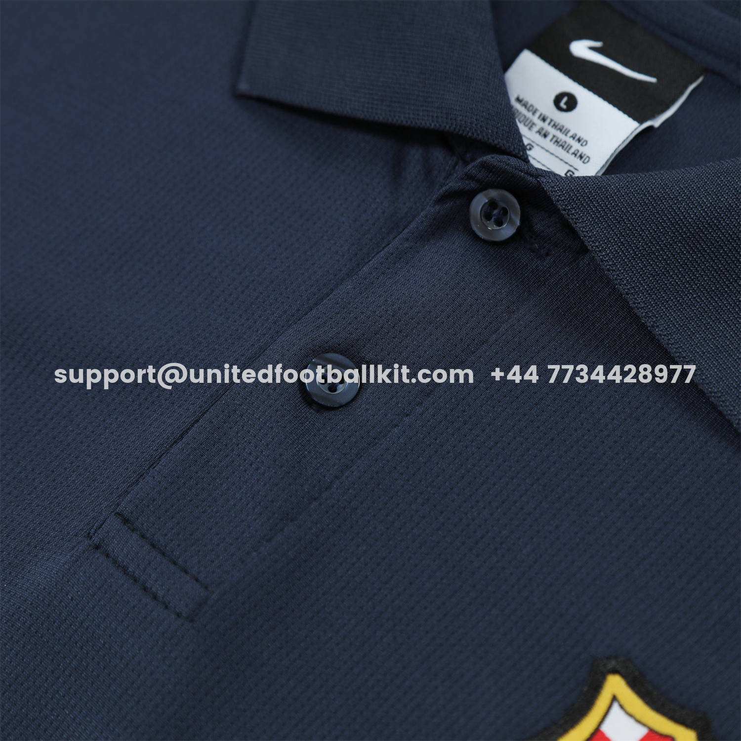 Unitedfootballkit.com | Barcelona 25-26 POLO Short-Sleeve Training Set - Dark Blue Top and Pants -Customize Name, Number and Patch | Worldwide Shipping