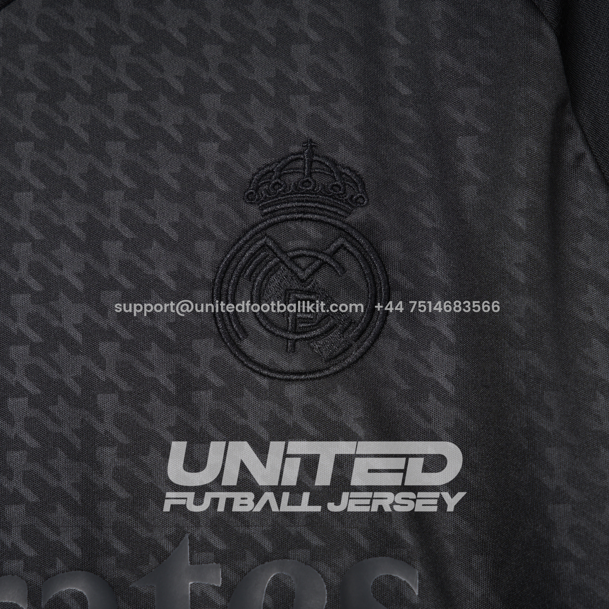 Unitedfootballkit.com | Real Madrid 24-25 Pure Black Special Edition Jersey - Fans Version -Customize Name, Number and Patch | Worldwide Shipping