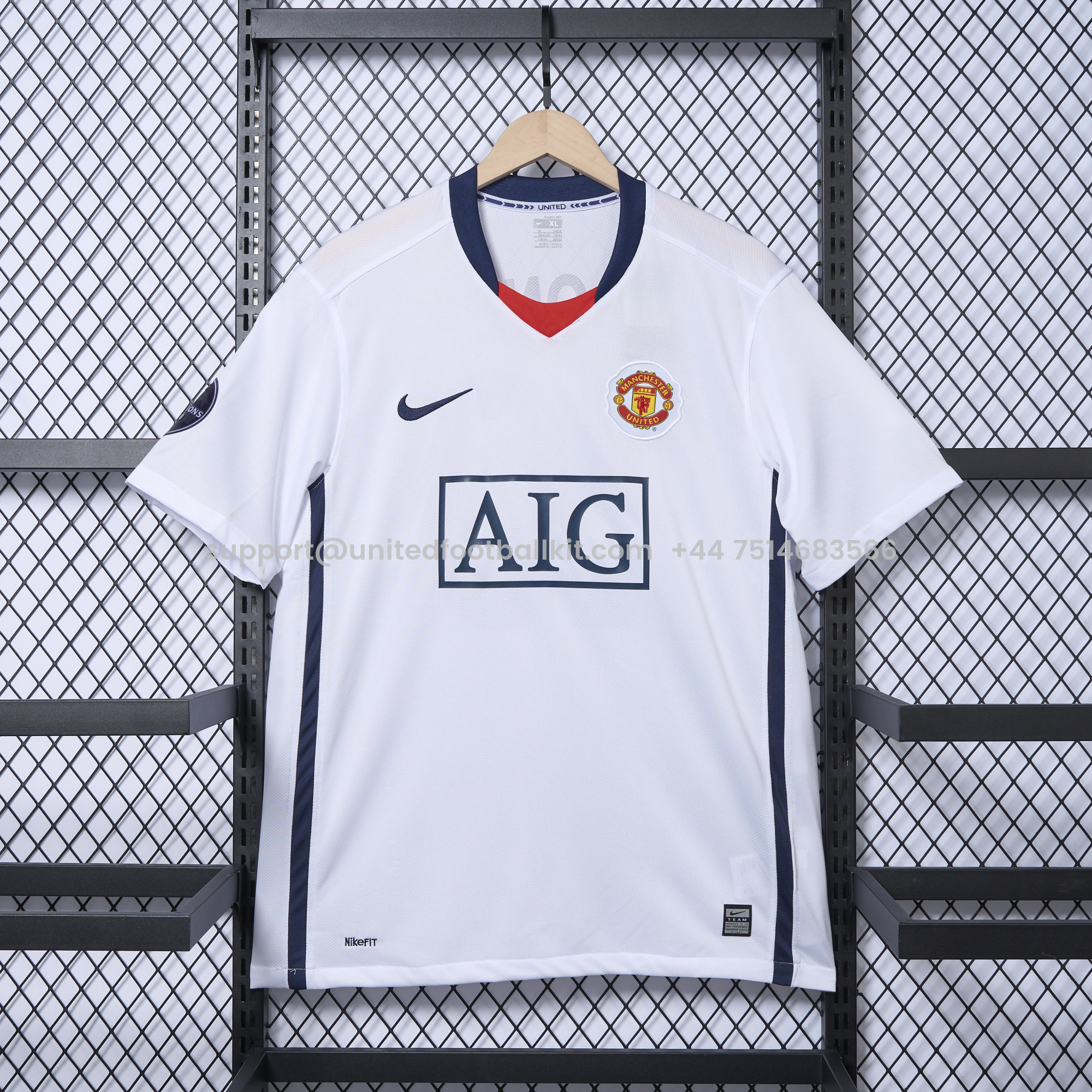 Unitedfootballkit.com | Retro Manchester United 08-09 Away Jersey -Customize Name, Number and Patch | Worldwide Shipping