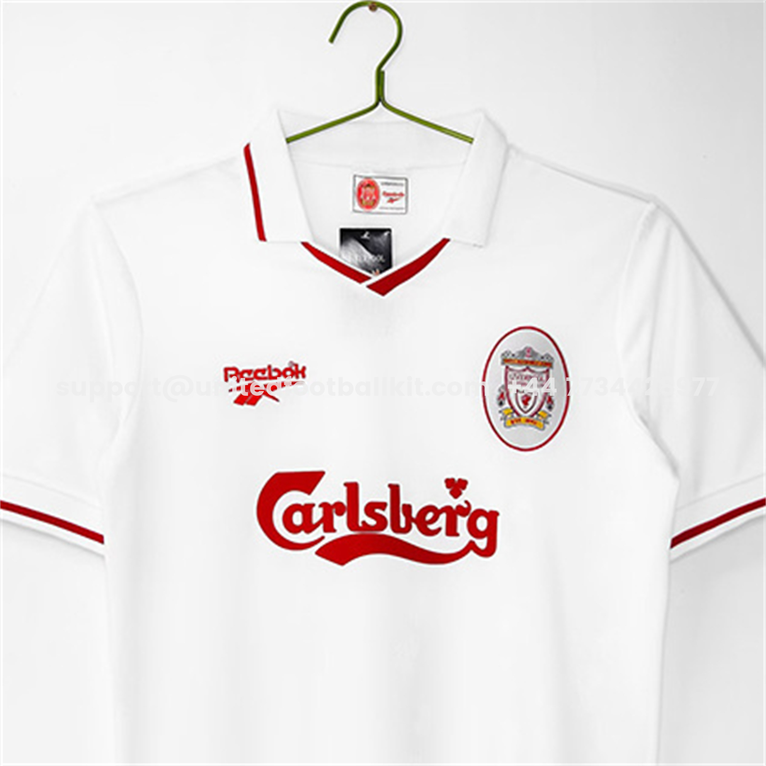 Unitedfootballkit.com | Retro Liver.pool 1996-97 Away White Jersey -Customize Name, Number and Patch | Worldwide Shipping
