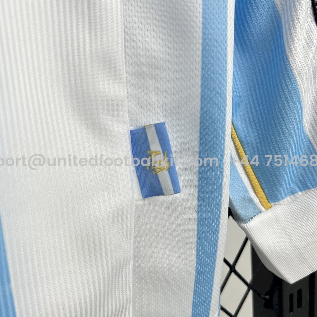 Unitedfootballkit.com | Retro Argentina 1998 Home Long Sleeves Jersey -Customize Name, Number and Patch | Worldwide Shipping