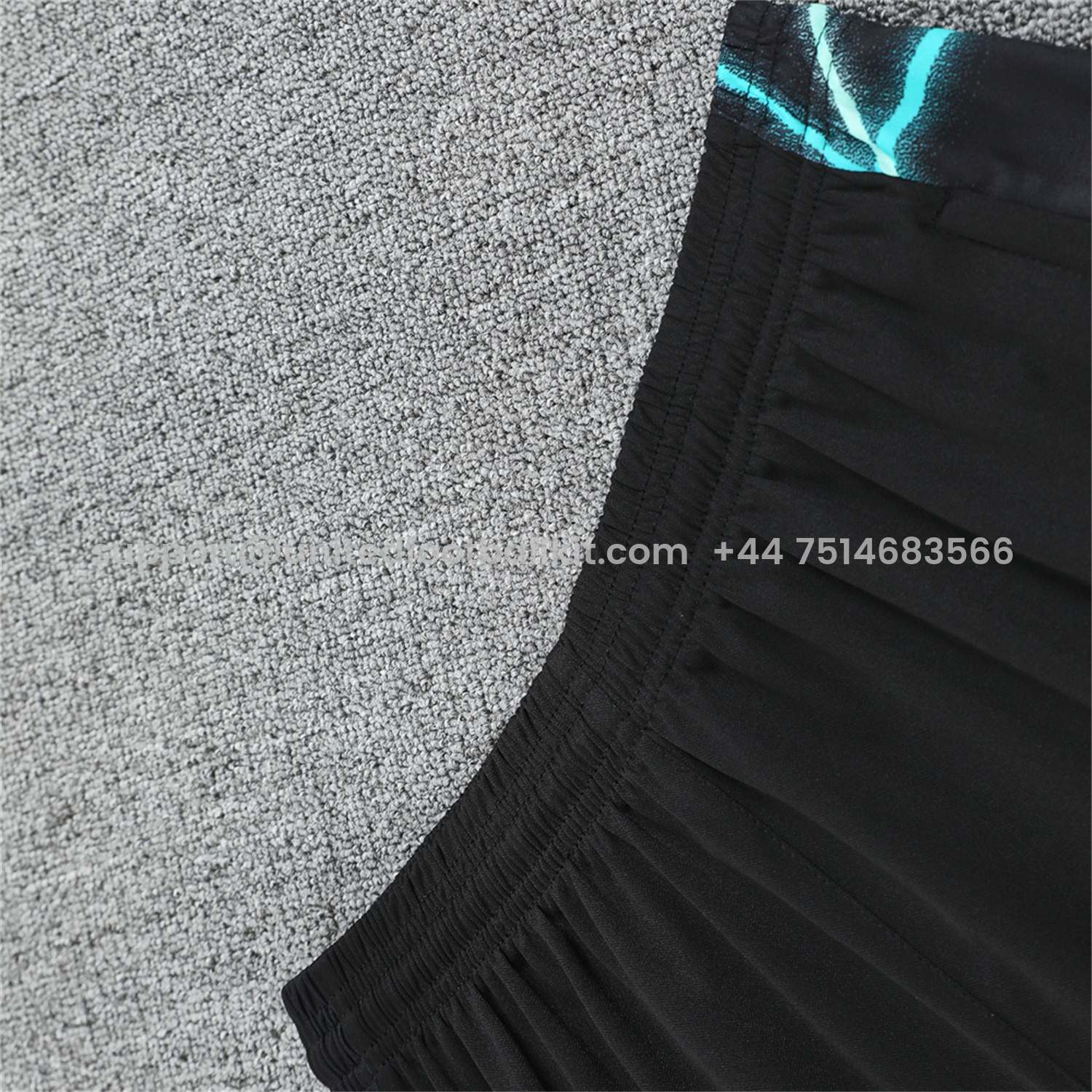 Unitedfootballkit.com | Inter Milan 25-26 Vest Training Set - Blue Fluorescent Rays Black Vest & Black Shorts -Customize Name, Number and Patch | Worldwide Shipping