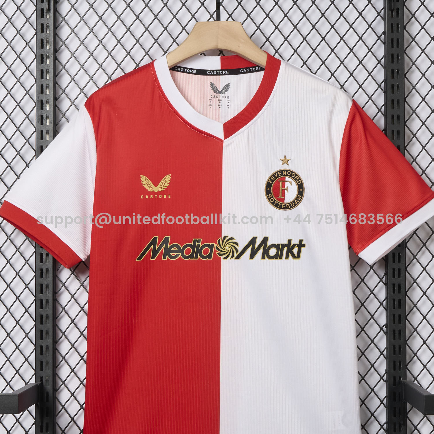 Unitedfootballkit.com | Feyenoord 25-26 Home Jersey - Fans Version -Customize Name, Number and Patch | Worldwide Shipping