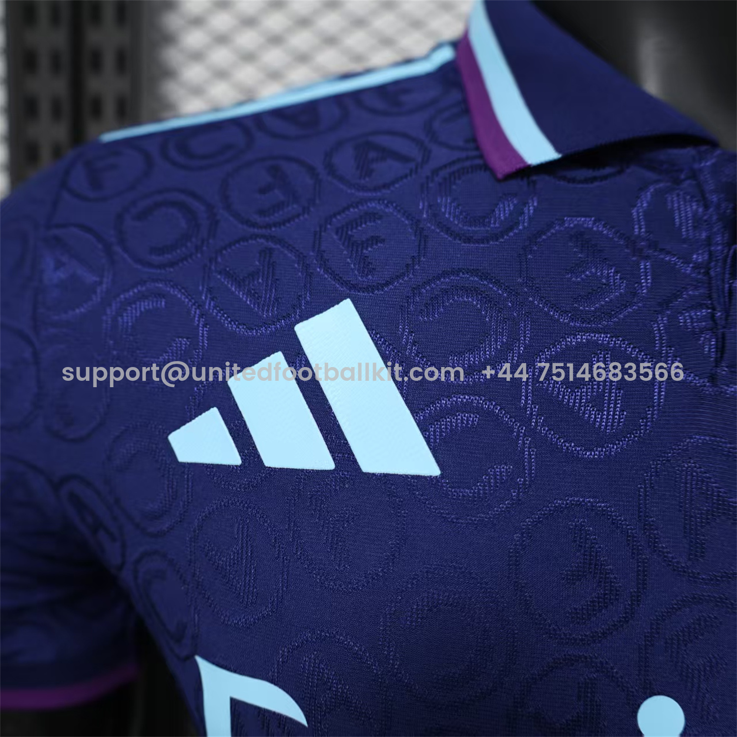 Unitedfootballkit.com | Arsenal 25-26 Deep Blue POLO Letter Pattern Special Jersey - Player Version -Customize Name, Number and Patch | Worldwide Shipping