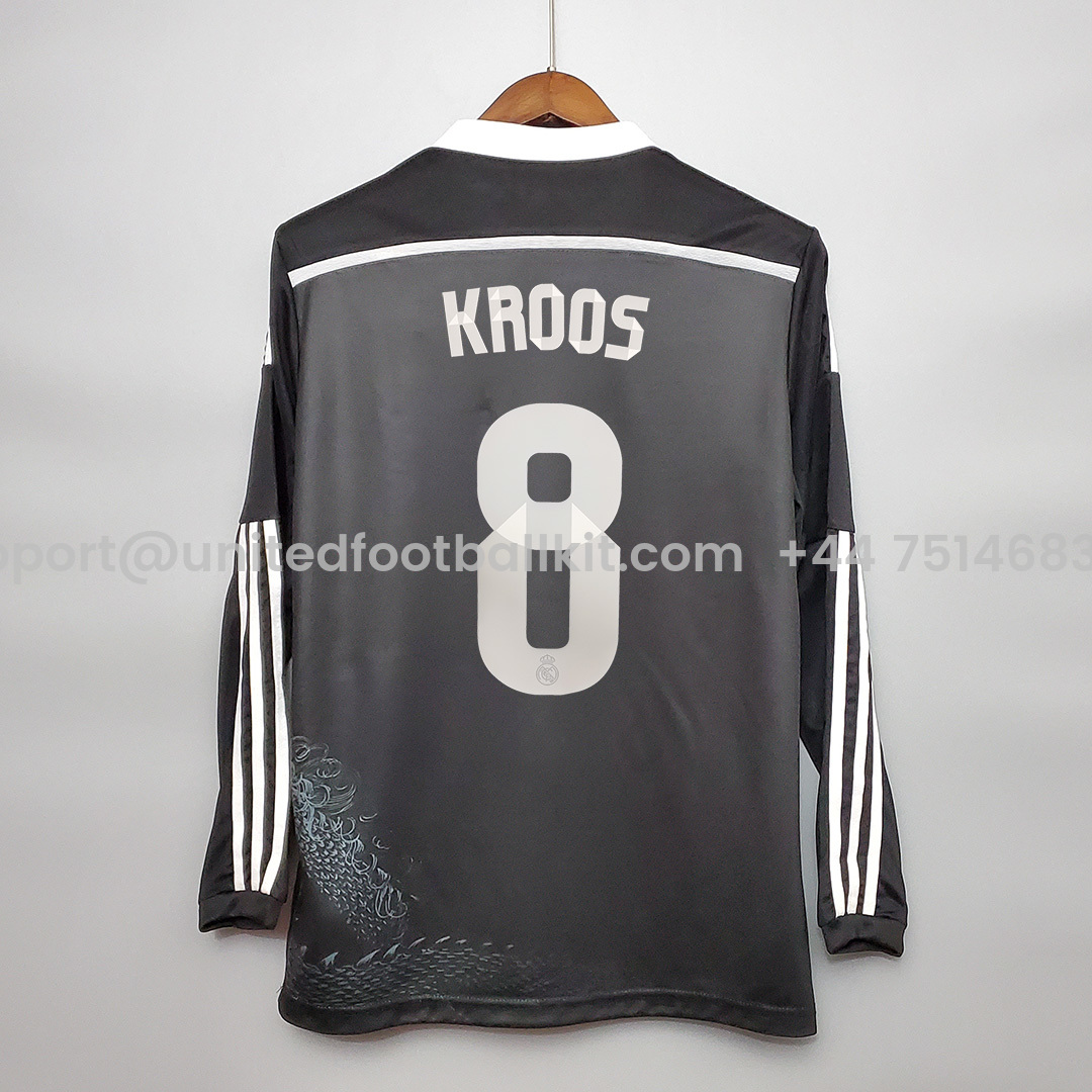 Unitedfootballkit.com | Retro Real Madrid 14-15 Third Long Sleeve Jersey -Customize Name, Number and Patch | Worldwide Shipping