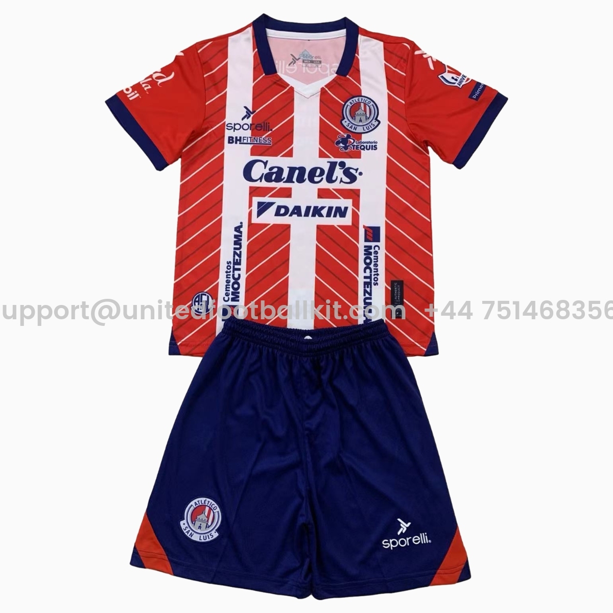Unitedfootballkit.com | Atlético San Luis 24-25 Home Kids Kit -Customize Name, Number and Patch | Worldwide Shipping