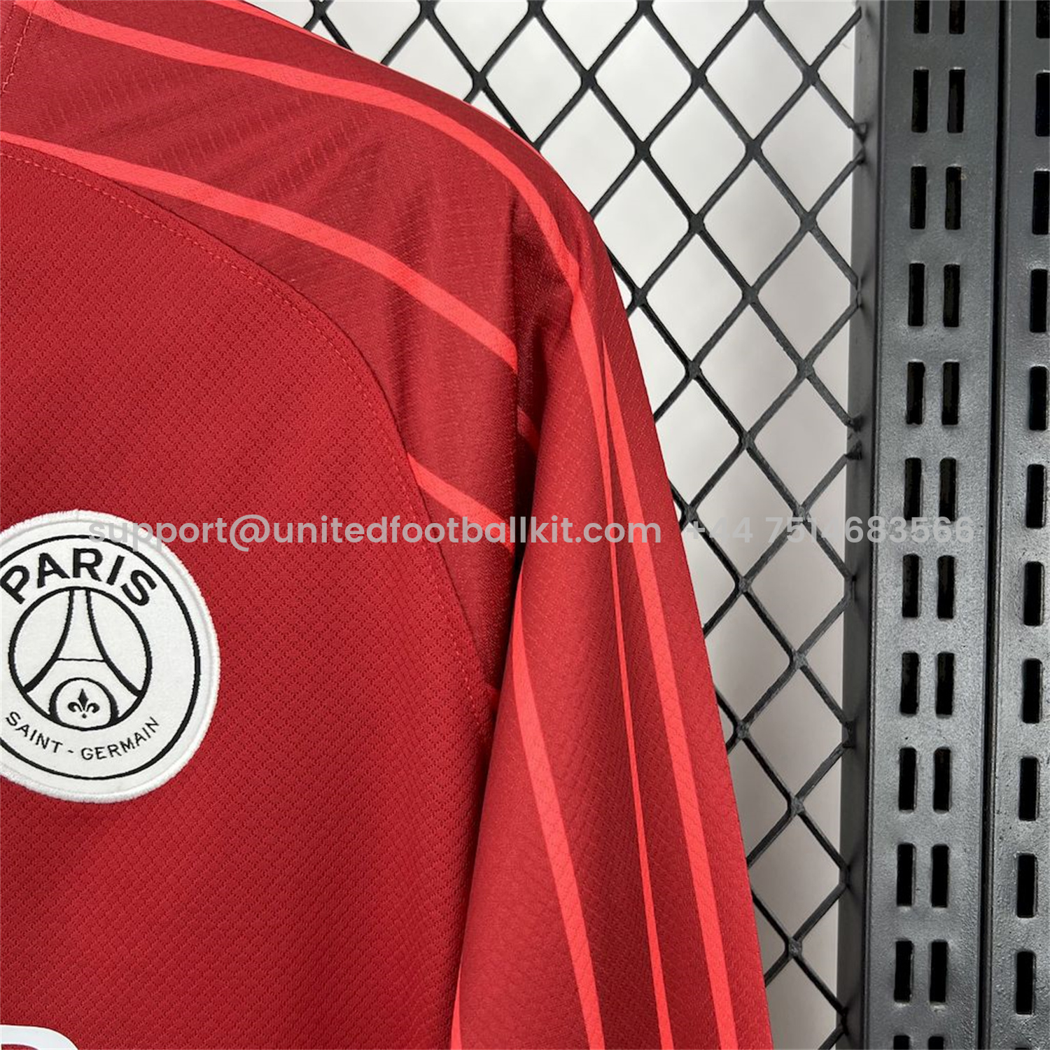 Unitedfootballkit.com | Paris Saint-Germain PSG 24-25 Fourth Goalkeeper Red Long Sleeves Jersey - Fans Version -Customize Name, Number and Patch | Worldwide Shipping