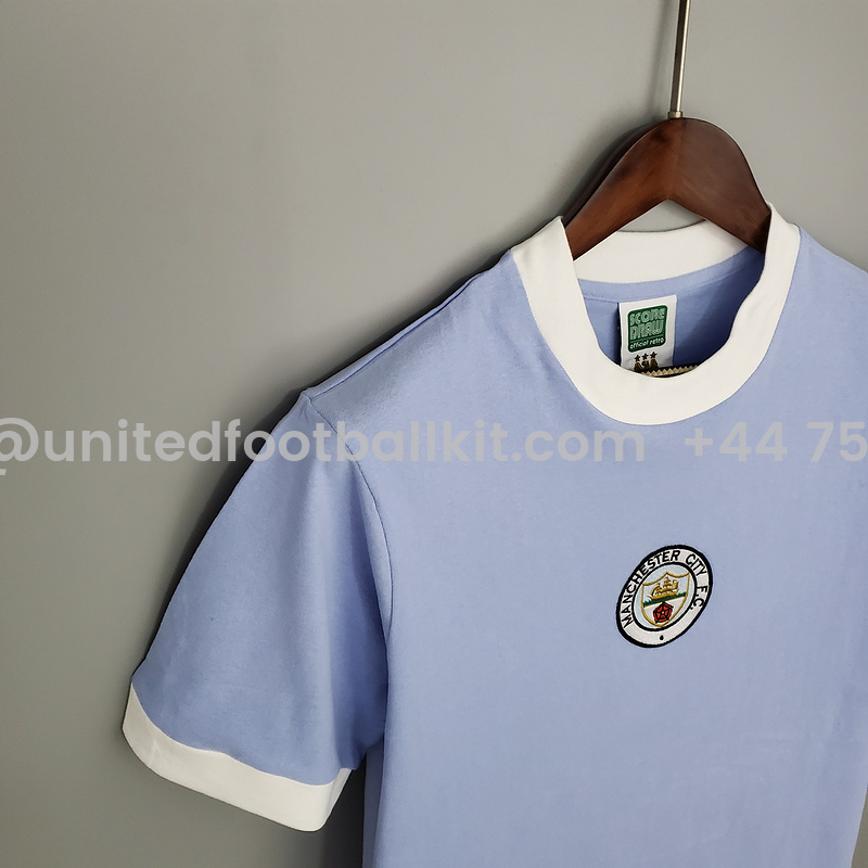 Unitedfootballkit.com | Retro Manchester City 1972 Home Stadium Jersey -Customize Name, Number and Patch | Worldwide Shipping