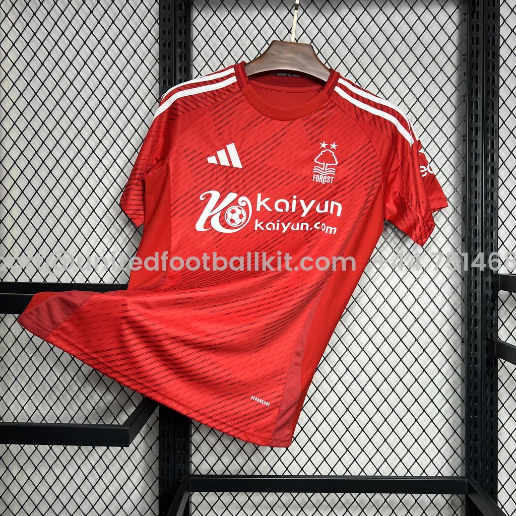 Unitedfootballkit.com | Nottingham Forest 24-25 Home Stadium Jersey - Fans Version -Customize Name, Number and Patch | Worldwide Shipping