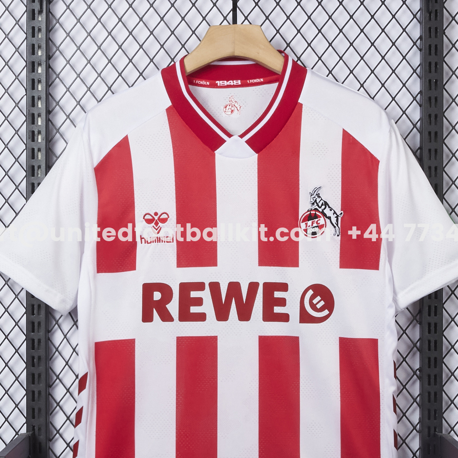 Unitedfootballkit.com | Köln 25-26 Home Jersey - Fans Version -Customize Name, Number and Patch | Worldwide Shipping