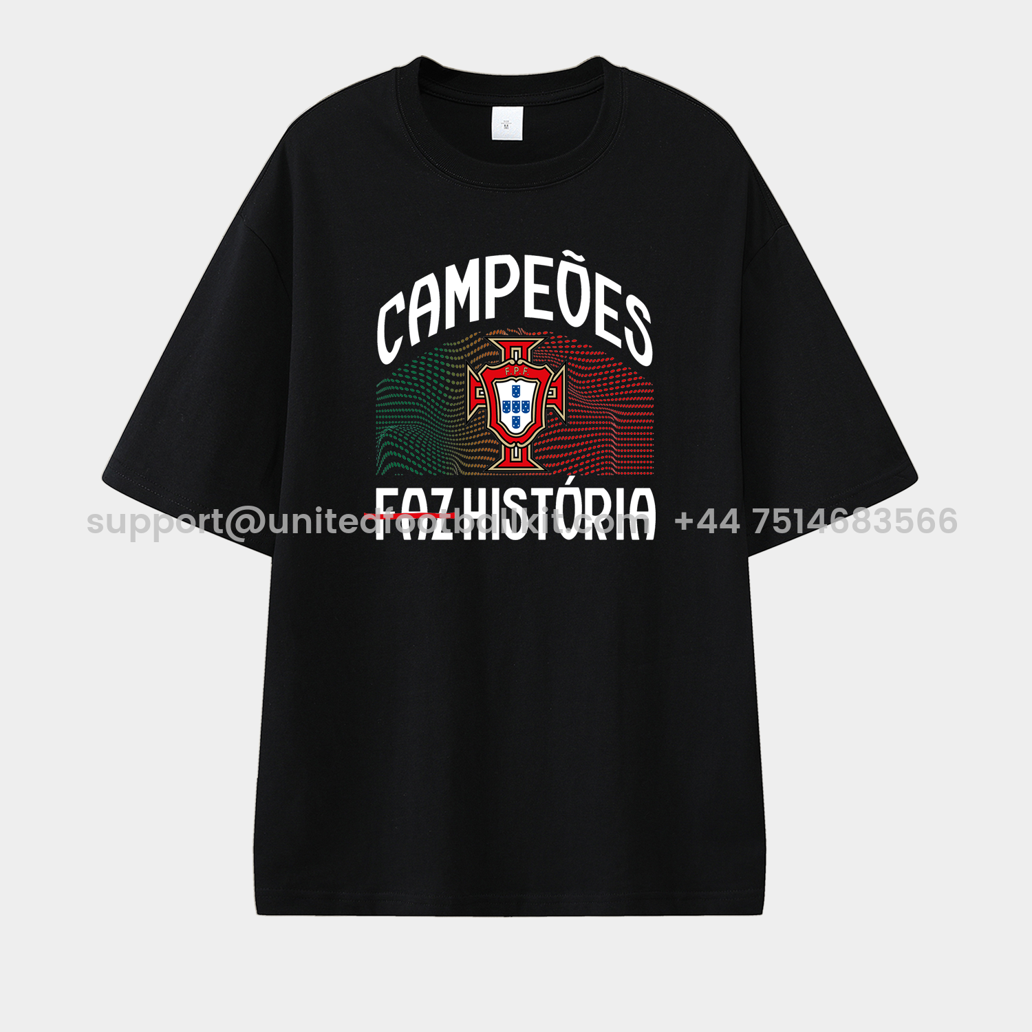 Unitedfootballkit.com | Portugal UEFA Nations League Winner Unisex Pure Cotton T-shirt -Customize Name, Number and Patch | Worldwide Shipping