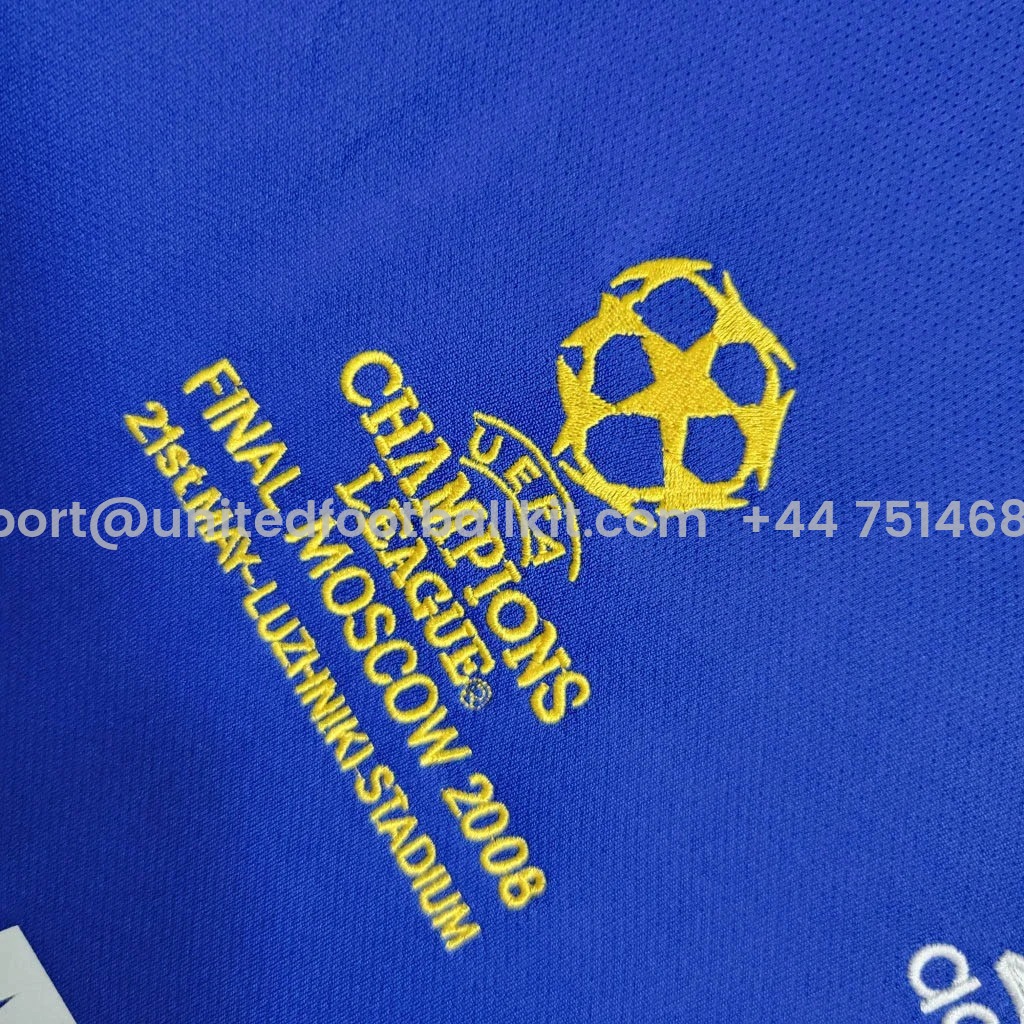 Unitedfootballkit.com | Retro C.H.E.L.S.E.A 2007-08 Home Stadium Jersey - Champions League Final -Customize Name, Number and Patch | Worldwide Shipping