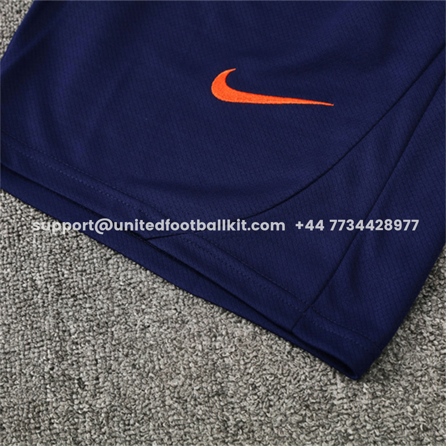 Unitedfootballkit.com | Barcelona 25-26 Short-Sleeve Training Set - Orange Top Royal Blue Sponsor& Royal Blue Shorts -Customize Name, Number and Patch | Worldwide Shipping