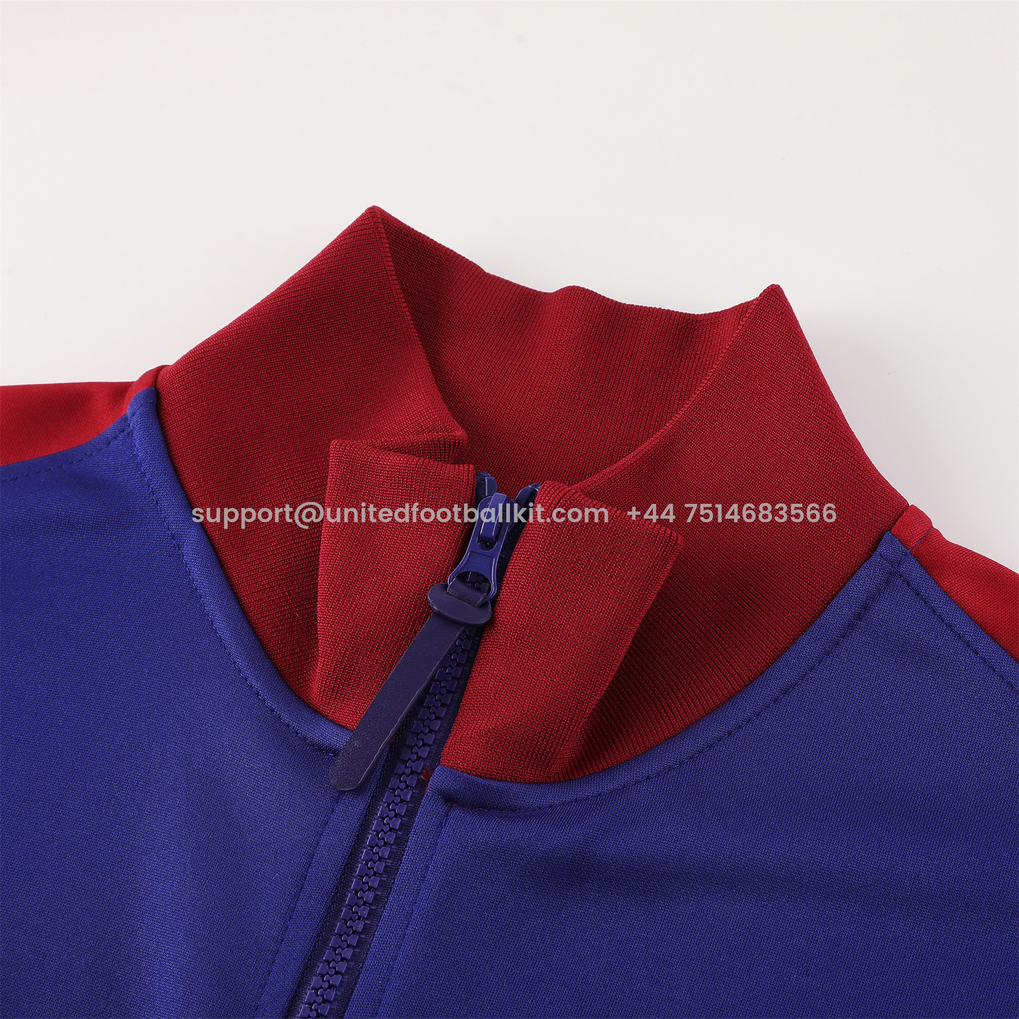 Unitedfootballkit.com | Barcelona 24-25 Jacket Training Tracksuit - Blue & Red -Customize Name, Number and Patch | Worldwide Shipping