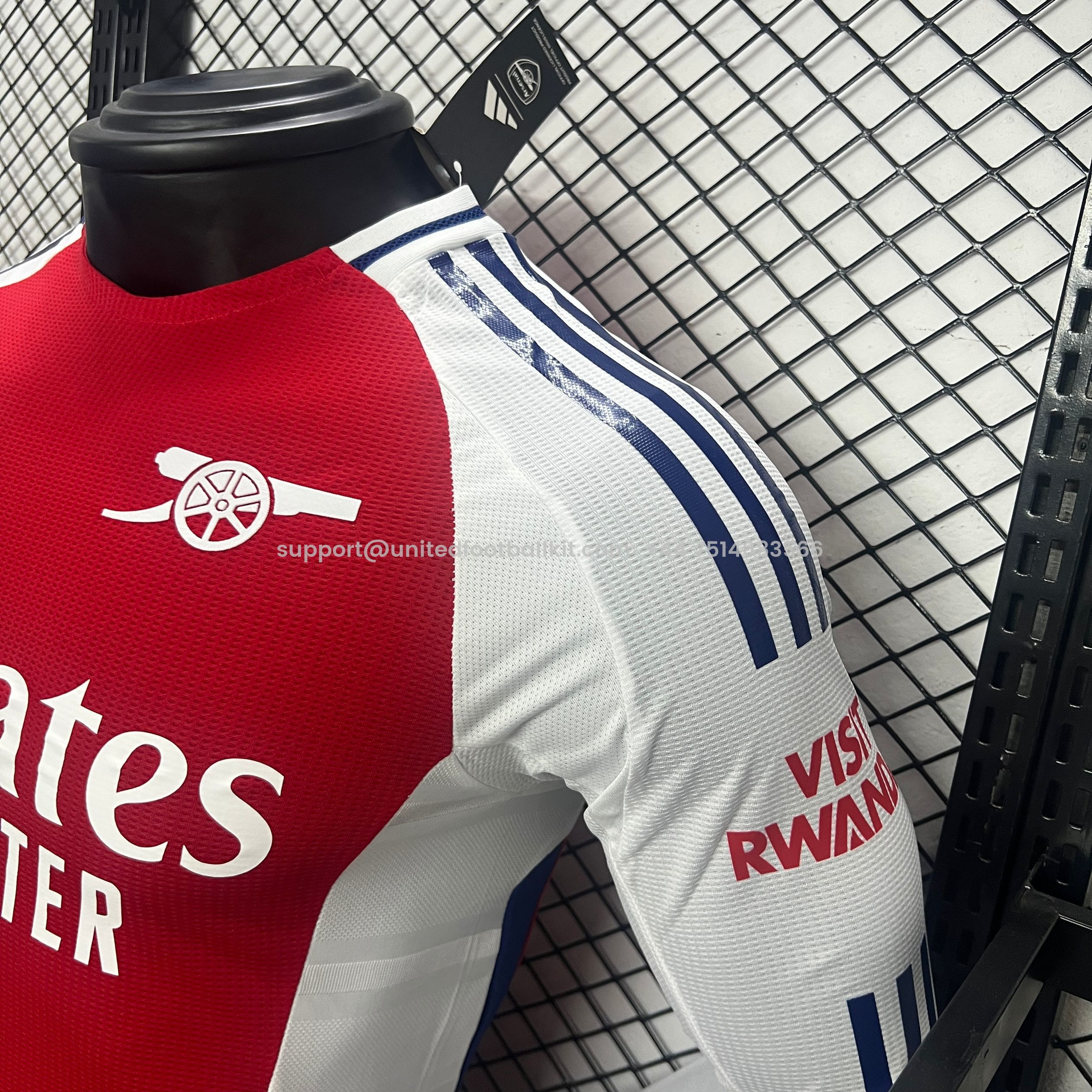 Unitedfootballkit.com | Arsenal 24-25 Home Long Sleeve Jersey - Player Version -Customize Name, Number and Patch | Worldwide Shipping