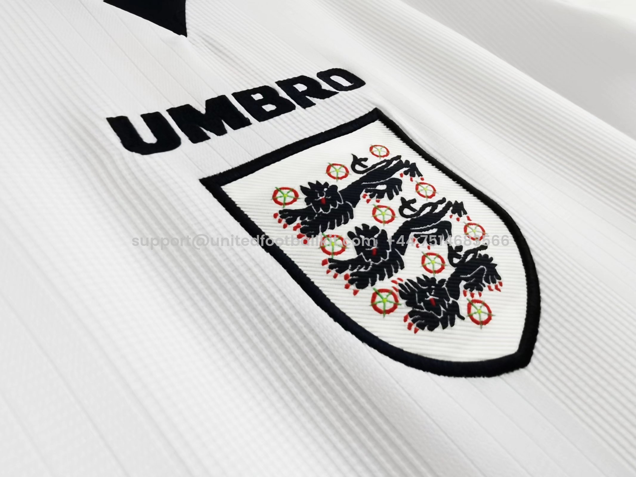 Unitedfootballkit.com | Retro England 1996 Home Stadium Jersey -Customize Name, Number and Patch | Worldwide Shipping
