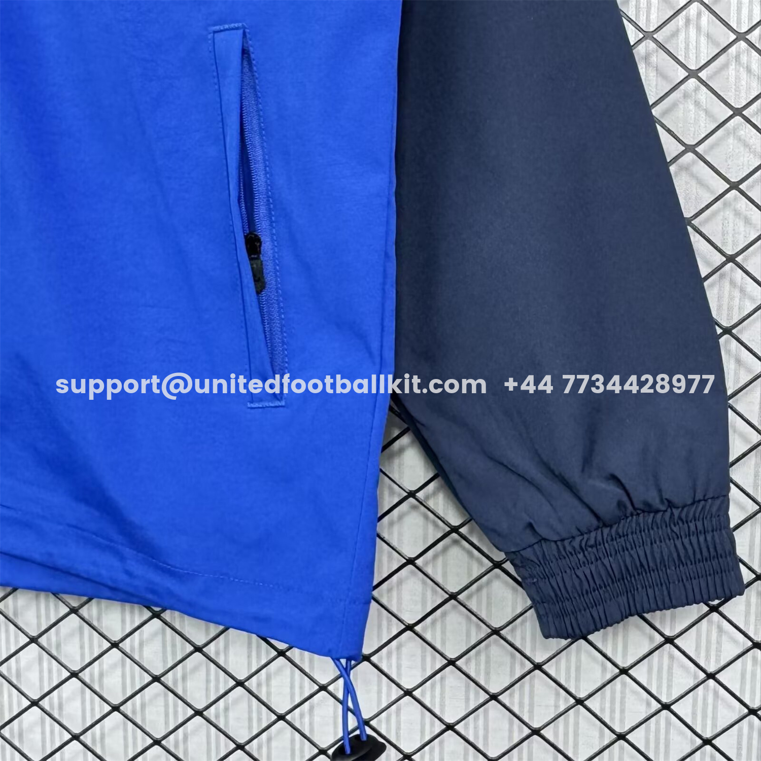 Unitedfootballkit.com | Retro Napoli 1989-90 Blue And Black Windbreaker -Customize Name, Number and Patch | Worldwide Shipping