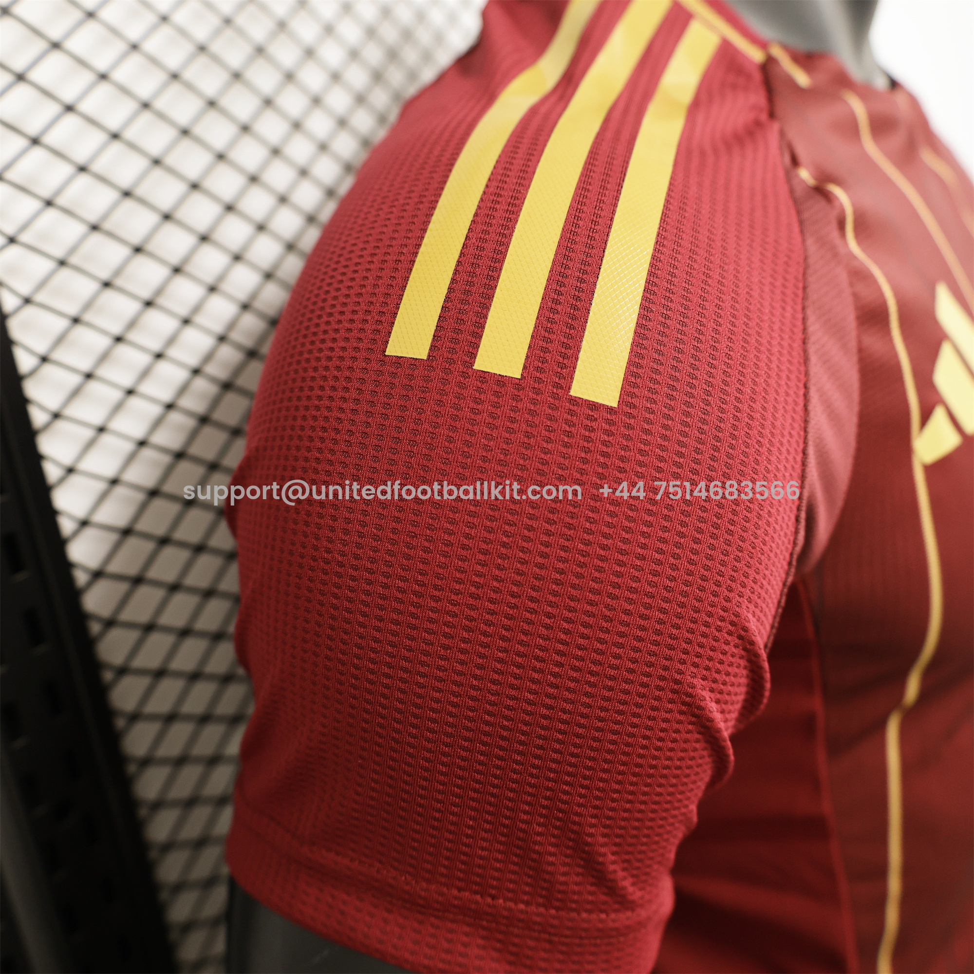 Unitedfootballkit.com | AS Roma 24-25 Home Stadium Jersey - Player Version -Customize Name, Number and Patch | Worldwide Shipping