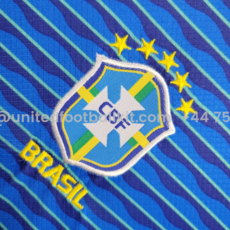Unitedfootballkit.com | Brazil 2024 Away Stadium Kids Kit -Customize Name, Number and Patch | Worldwide Shipping