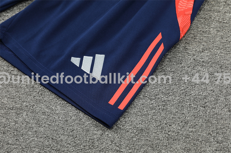 Unitedfootballkit.com | Manchester United 24-25 Short-Sleeve Training Kids Kit - Orange -Customize Name, Number and Patch | Worldwide Shipping