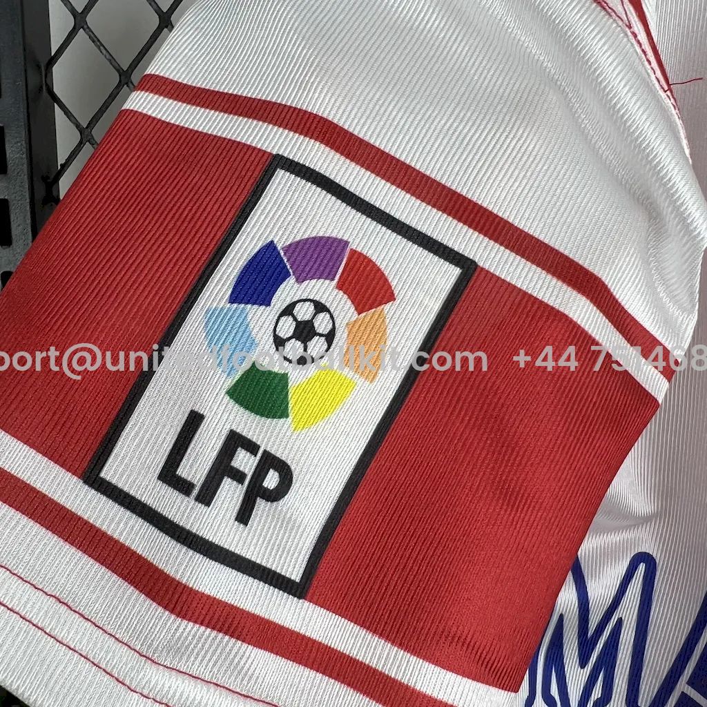Unitedfootballkit.com | Retro Atletico Madrid 1999-00 Home Jersey with La Liga Patch -Customize Name, Number and Patch | Worldwide Shipping