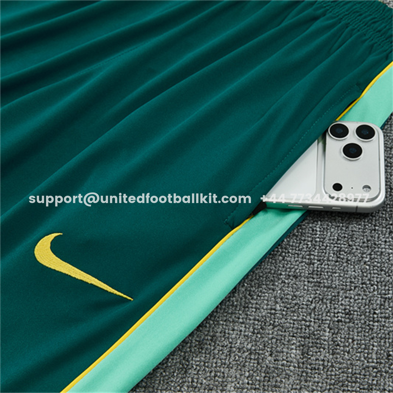 Unitedfootballkit.com | Brazil 2026 Long Sleeve Training Set - Sky Blue Top & Dark Green Pants -Customize Name, Number and Patch | Worldwide Shipping