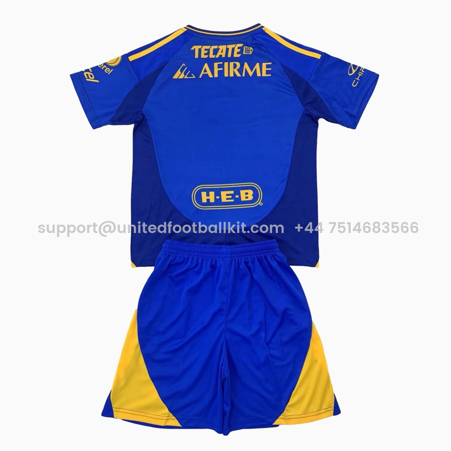 Unitedfootballkit.com | Tigres UANL 24-25 Away Kids Kit -Customize Name, Number and Patch | Worldwide Shipping