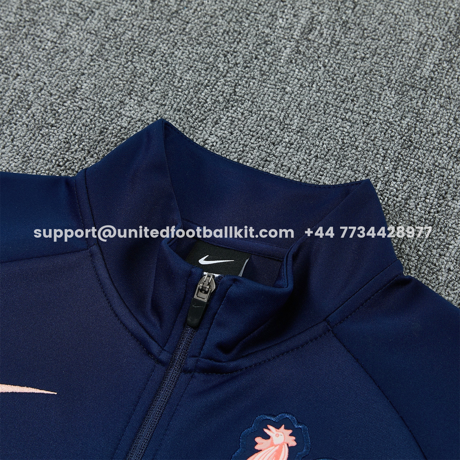 Unitedfootballkit.com | France 2026 Jacket Training Tracksuit - Dark Blue Jackets & Pants -Customize Name, Number and Patch | Worldwide Shipping