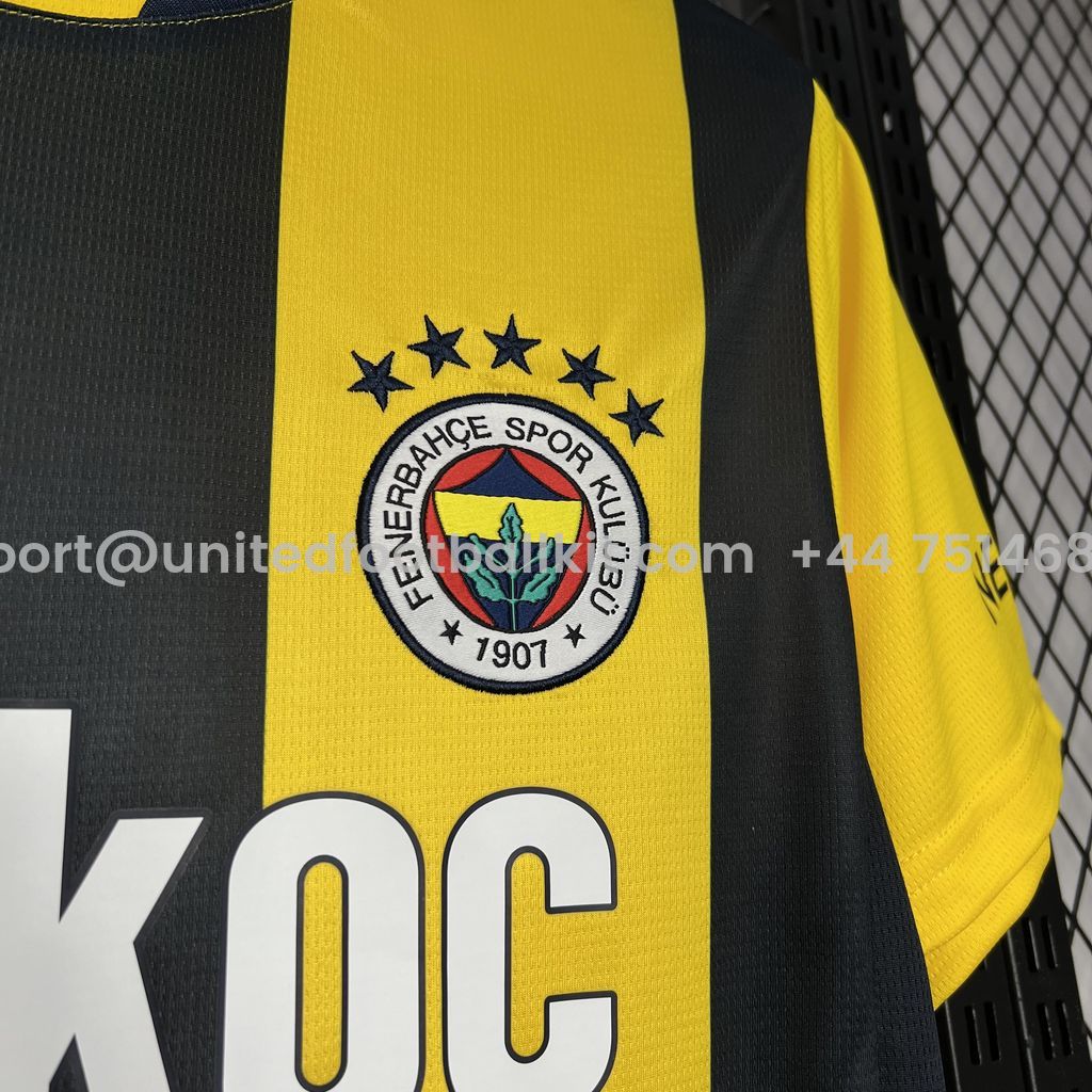 Unitedfootballkit.com | Fenerbahce 24-25 Home Stadium Jersey - Fans Version -Customize Name, Number and Patch | Worldwide Shipping