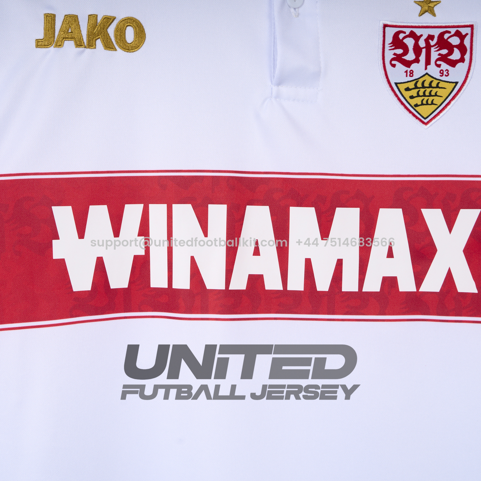 Unitedfootballkit.com | VfB Stuttgart 24-25 European Home Jersey - Fans Version -Customize Name, Number and Patch | Worldwide Shipping
