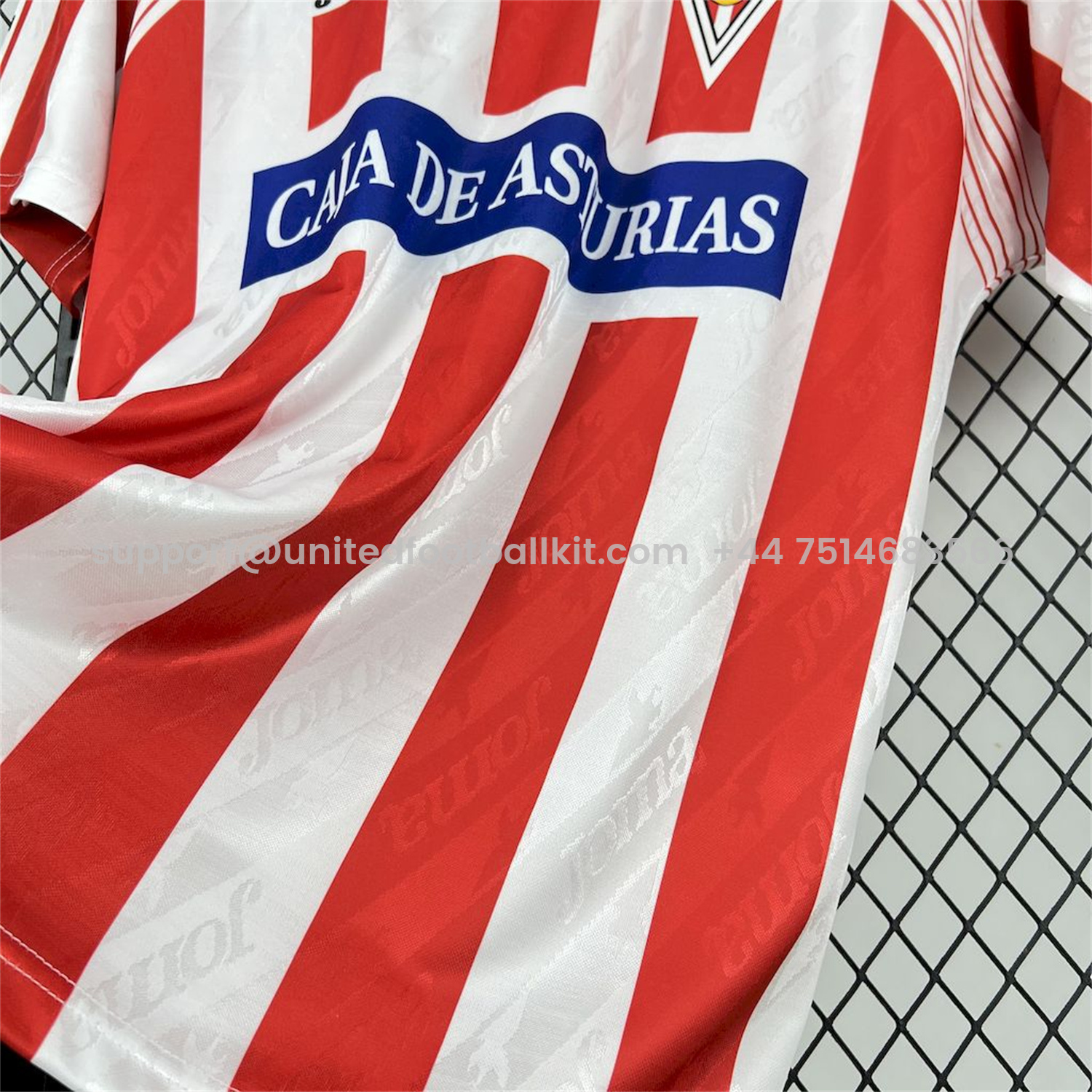 Unitedfootballkit.com | Retro Sporting de Gijon 1994-95 Home Jersey -Customize Name, Number and Patch | Worldwide Shipping
