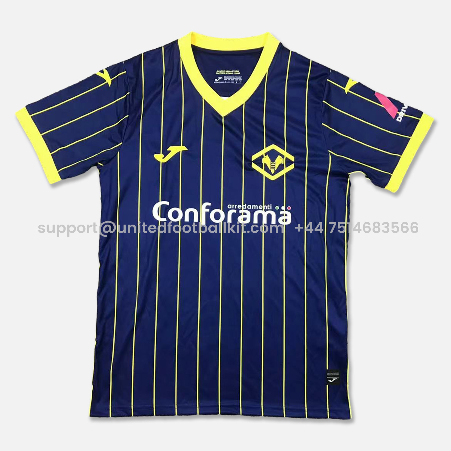 Unitedfootballkit.com | Hellas Verona 24-25 Home Stadium Jersey - Fans Version -Customize Name, Number and Patch | Worldwide Shipping