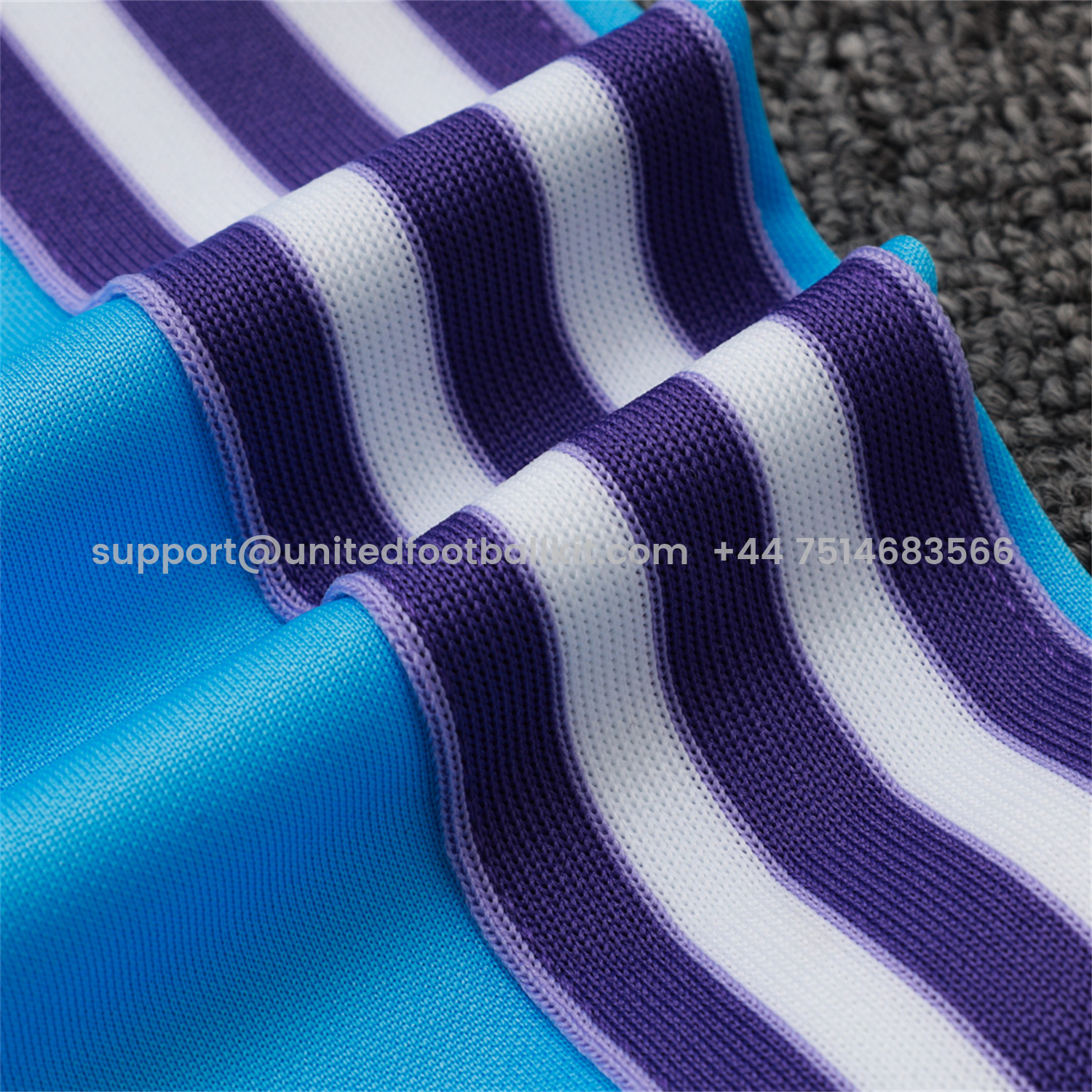 Unitedfootballkit.com | Real Madrid 25-26 Throwback Trefoil Jacket Training Tracksuit - Blue Jackets & Purple Pants -Customize Name, Number and Patch | Worldwide Shipping