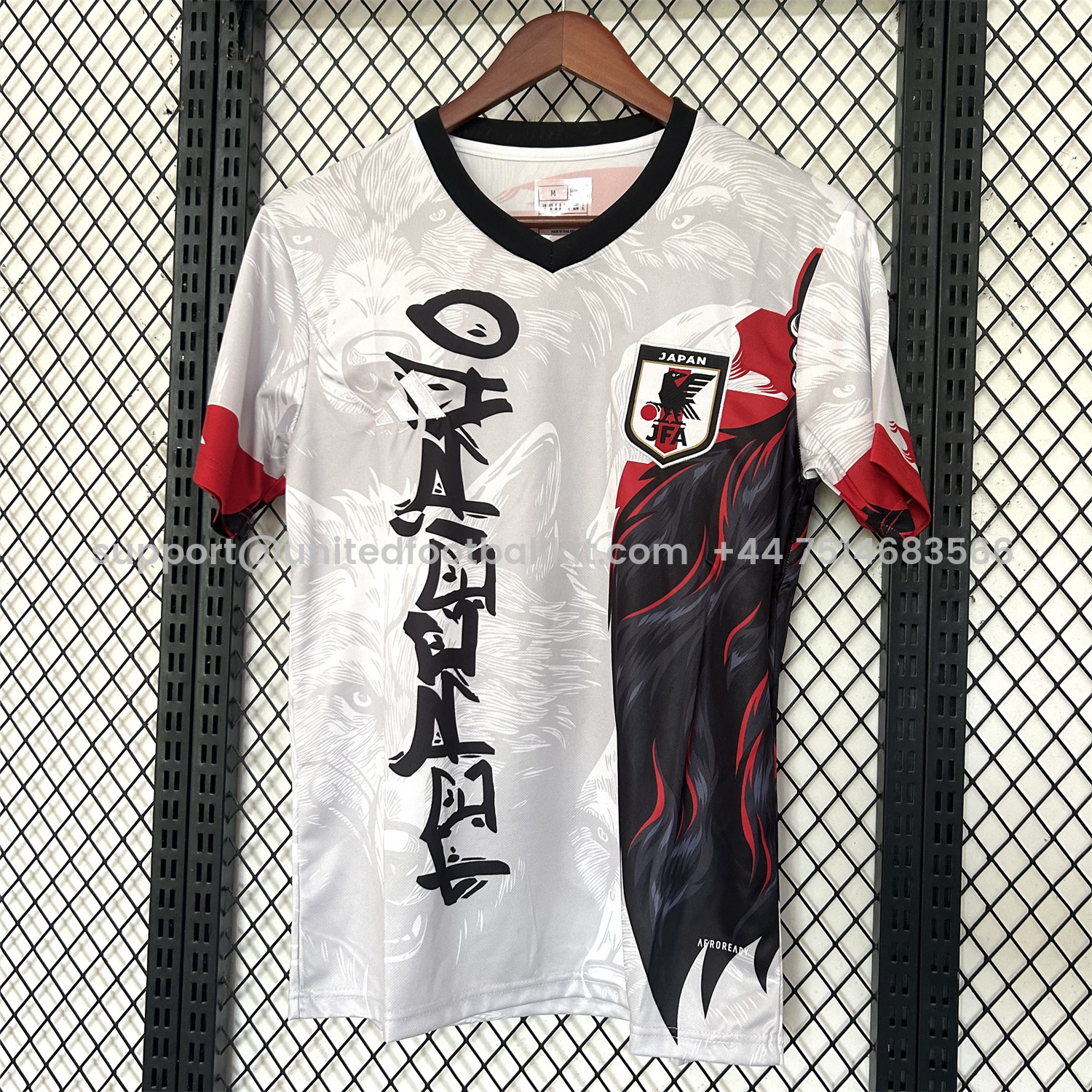 Unitedfootballkit.com | Japan 25-26 Black Wolf Fur White Special Jersey - Fans Version -Customize Name, Number and Patch | Worldwide Shipping