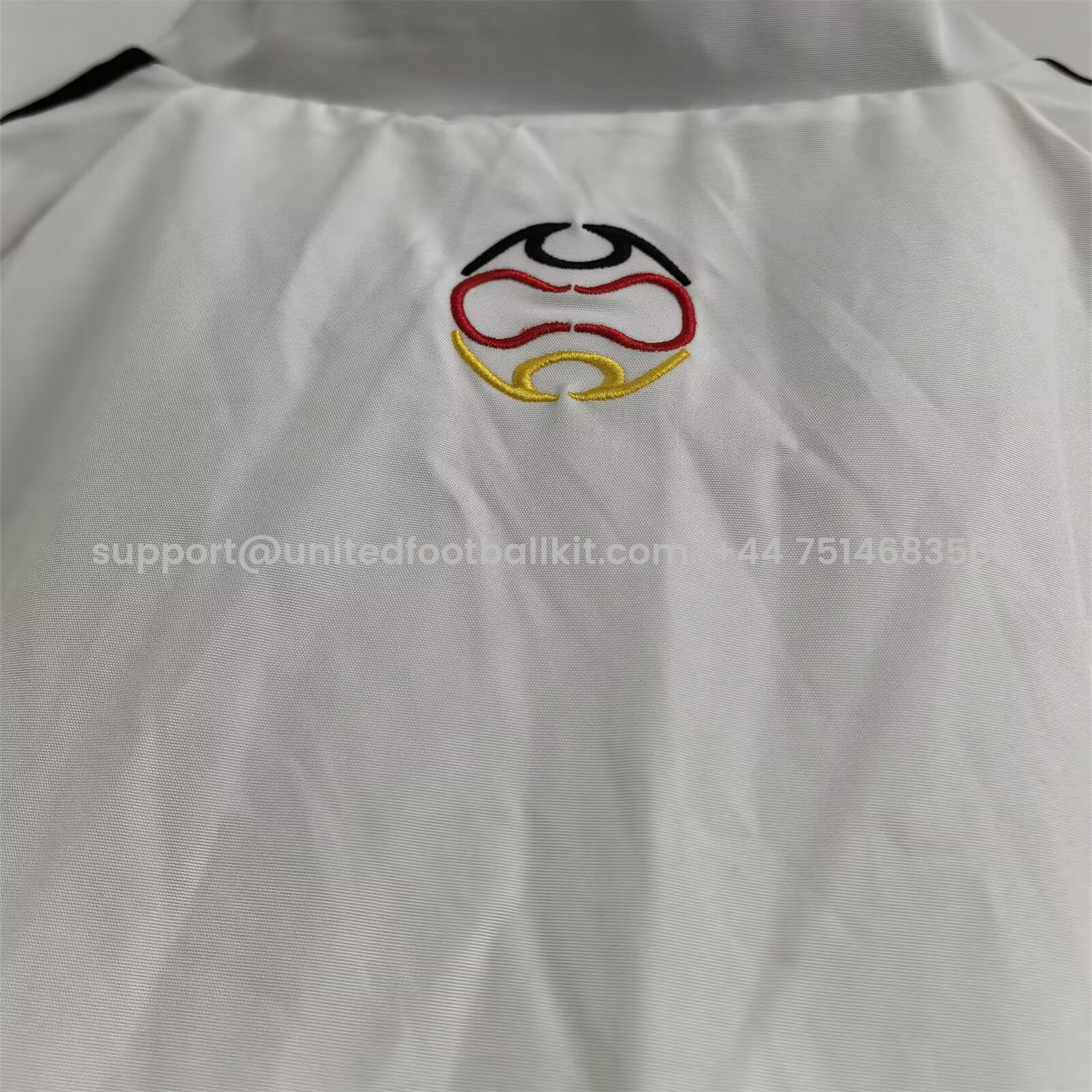Unitedfootballkit.com | Retro Germany 2006 Vintage Style Windbreaker - White & Black -Customize Name, Number and Patch | Worldwide Shipping