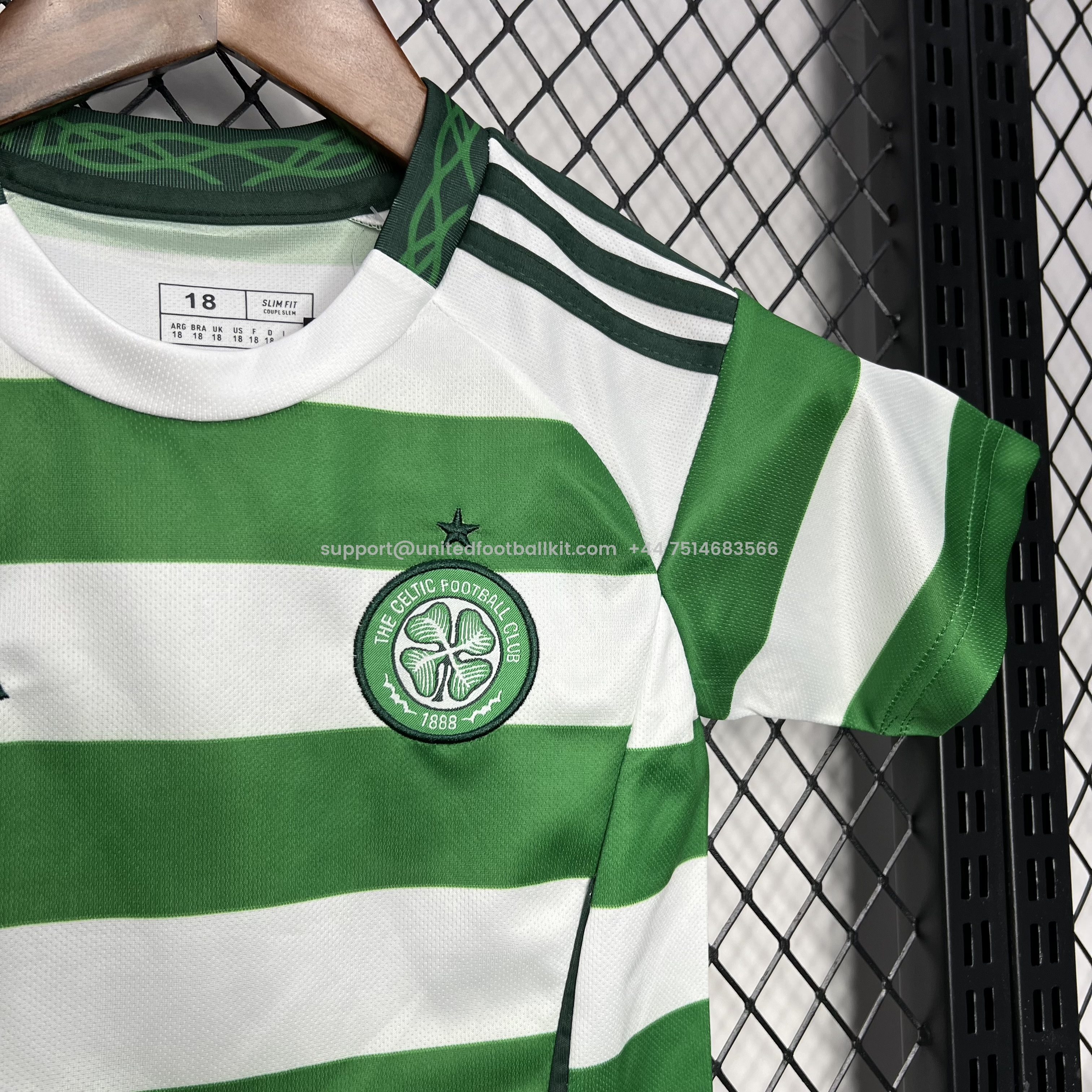 Unitedfootballkit.com | Celtic 24-25 Home Stadium Kids Kit - No Sponsor Version -Customize Name, Number and Patch | Worldwide Shipping