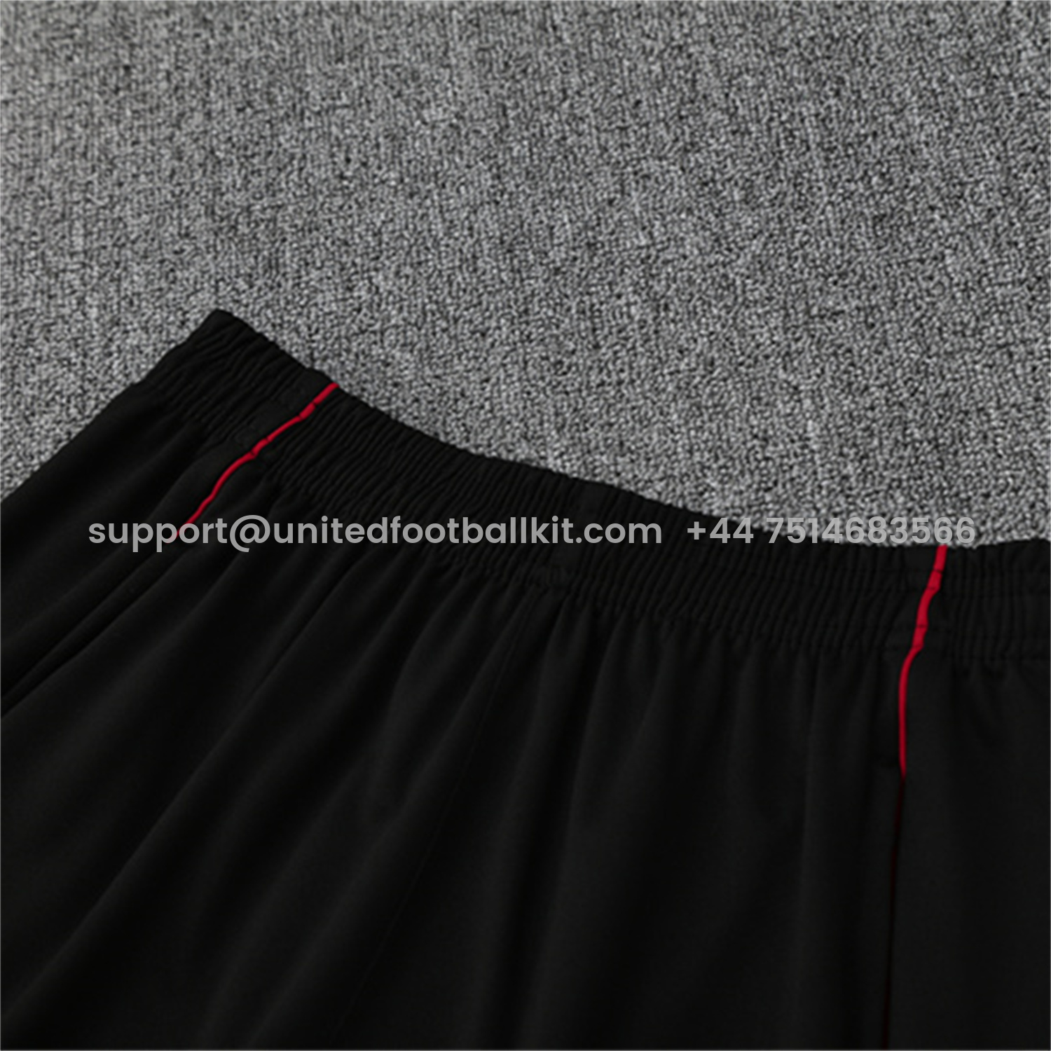 Unitedfootballkit.com | Manchester United 25-26 Kid Long Sleeves Training Set - White Top & Black Pants -Customize Name, Number and Patch | Worldwide Shipping