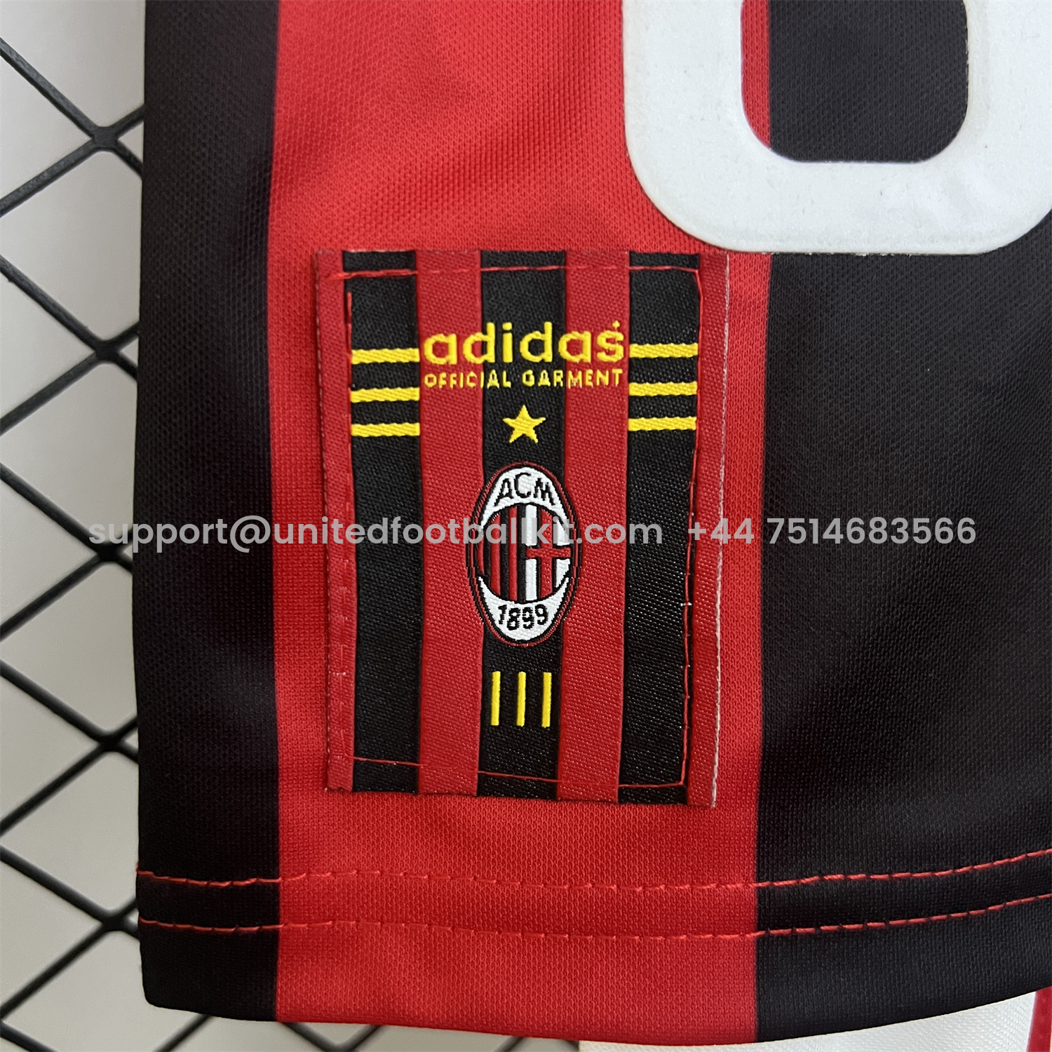 Unitedfootballkit.com | Retro AC Milan 1998-99 Home Kids Kit -Customize Name, Number and Patch | Worldwide Shipping