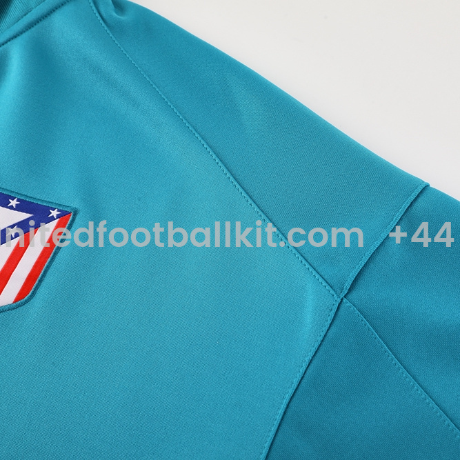 Unitedfootballkit.com | Atletico Madrid 24-25 Jacket Training Tracksuit - Lake Blue -Customize Name, Number and Patch | Worldwide Shipping