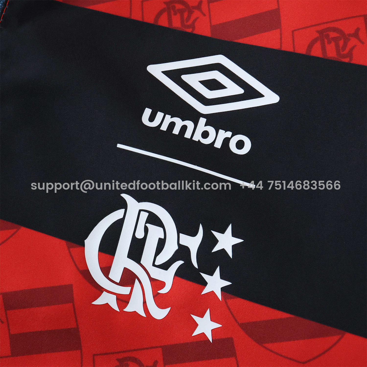 Unitedfootballkit.com | Flamengo 24-25 Double Sided Reversible Windbreaker - Red & Blue -Customize Name, Number and Patch | Worldwide Shipping