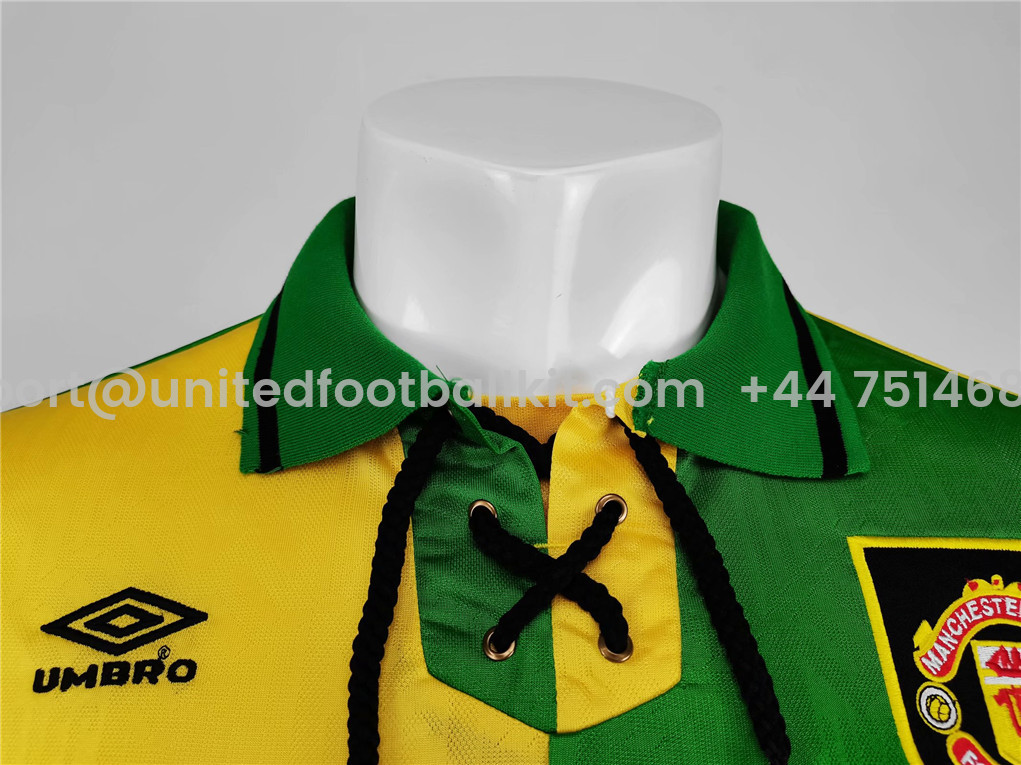 Unitedfootballkit.com | Retro Manchester United 92-94 Third Away Long Sleeve Jersey -Customize Name, Number and Patch | Worldwide Shipping