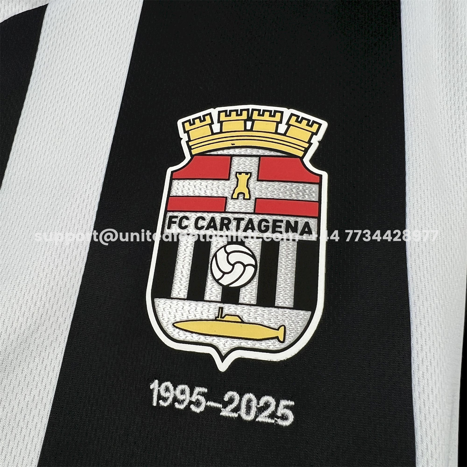 Unitedfootballkit.com | FC Cartagena 25-26 Home White And Black Jersey - Fans Version -Customize Name, Number and Patch | Worldwide Shipping
