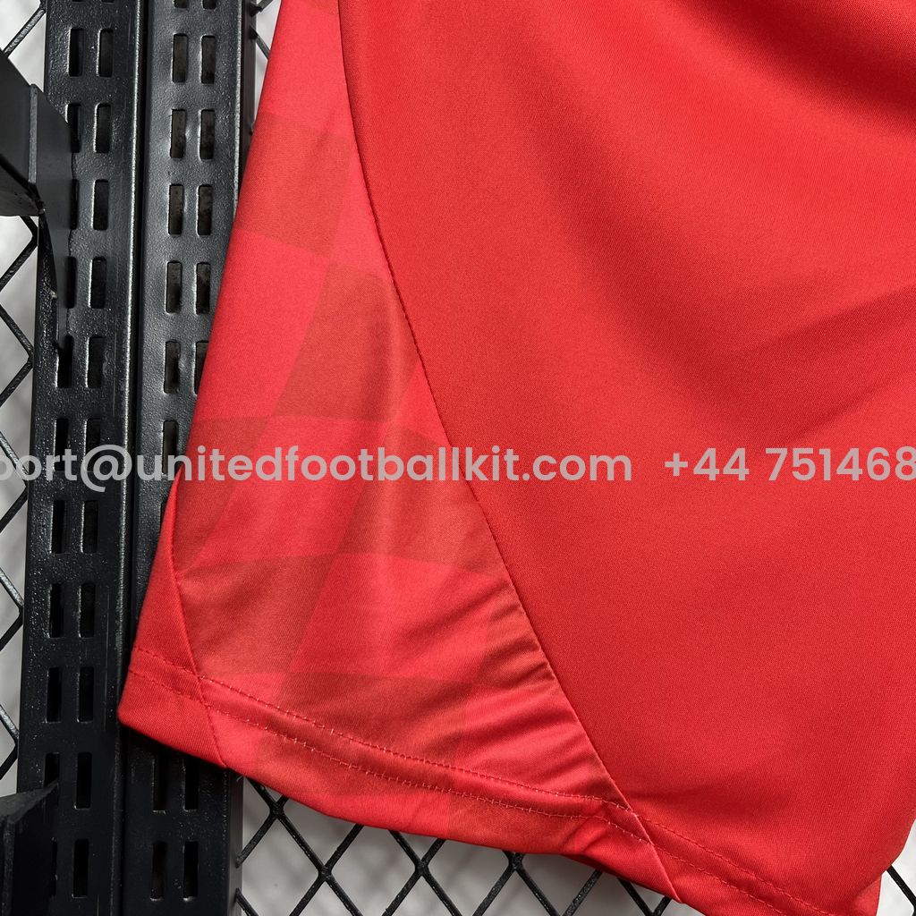 Unitedfootballkit.com | Aberdeen 24-25 Home Shorts - Fans Version -Customize Name, Number and Patch | Worldwide Shipping