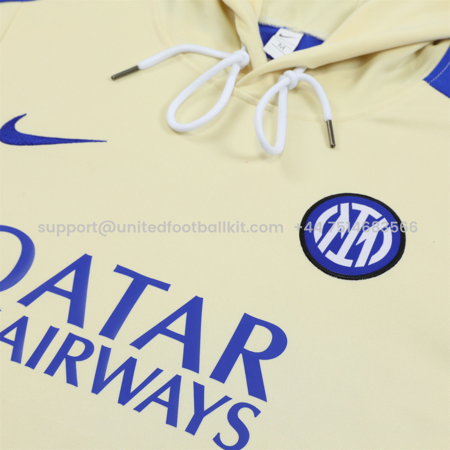 Unitedfootballkit.com | Inter Milan 24-25 Training Hoodie Set - Yellow Hoodie and Blue - Gray Pants -Customize Name, Number and Patch | Worldwide Shipping